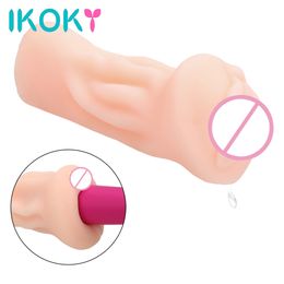 IKOKY Aircraft Cup Erotics Artificial Vagina Male Masturbation Masturbator sexy Toys for Men