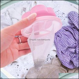Laundry Hine Wool Filtration Hair Removal Flower Shape Ball Durable Removable Mesh Philtre Bag Washing Supplies - Random Colour Drop Delivery