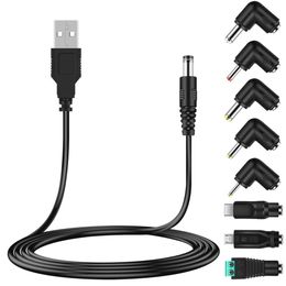 5V USB Power Cord, To Dc Power Cable with 8 Types Connectors for Samsung Galaxy, LG, Moto and Other Android Phones, Tablet