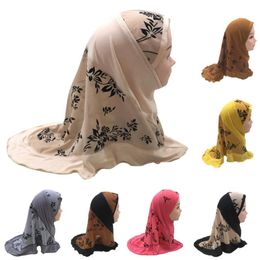 Ethnic Clothing Muslim Kids Girls Hijab Hat One Piece Amira Islamic Instant Ready To Wear Hijabs Headscarf Turban Caps Scarf Shawl Wrap Pray