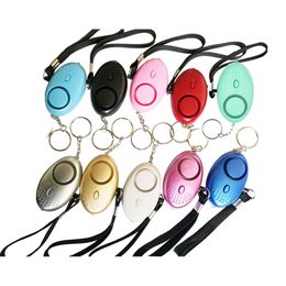 Personal Self Defence Alarm Keychain with LED Flash Light 130db for Girls Egg Shape