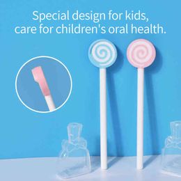 Y-Kelin Lollipop Baby Tongue Sraper Child Scraper Kids Cleaner Oral Hygiene Remove Coating 220614