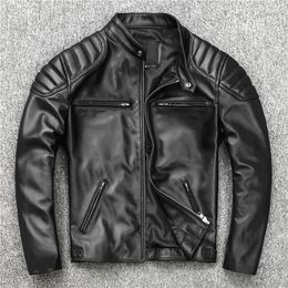 Men's Leather Faux Leather Sheepskin Leather Jacket Men Motorcycle Biker S 220823
