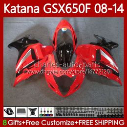 Bodys For SUZUKI KATANA GSXF 650 GSX-650F GSX 650F Bodywork 120No.13 GSXF650 Light red GSX650F 08 09 10 11 12 13 14 GSXF-650 2008 2009 2010 2011 2012 2013 2014 Fairing