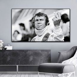 Le Man Movie Srtar Car Poster Print On Canvas Painting Nordic Poster Wall Art Picture For Living Noom Home Decoration