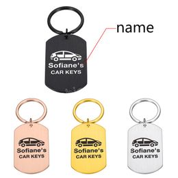 Custom Name Keychain Personalized Car Keychain for Driver Men Women Husband Wife Gift Keyring Valentine's Day Gift