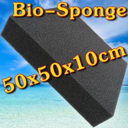 Haile tic Bio Sponge Filter Media Pad Cuttofit Foam for rium Fish Tank Koi Pond 50x50x10cm Y200917
