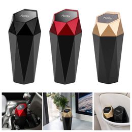 home interiors wholesale Canada - Other Interior Accessories Mini Car Trash Can Portable Dustbin With Lid Garbage Holder Auto Bin Automobile Home Bedroom Office BinOther