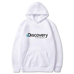 channel print UK - Men's Hoodies & Sweatshirts Brand Clothing Sportswear Autumn And Winter Discovery Channel Printed Sweater