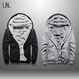 Fleece Jacket Men Winter Thickening Jacket Male Streetwear Autumn Slim Fit Warm Coat European Fashion Bomber Mens Vintage T200106