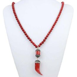 Freshwater red Pearl Bib Choker Necklace Jewellery Women Lady Statement Party Gift