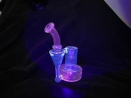 Smoking Pipes,rbr,14mm joint ,recycle,uv blue with uv pink