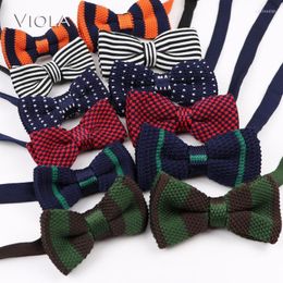 Bow Ties Knit Kids Bowtie Parent-Child Pet Sets Lovely Butterfly Boys Men Cute Dog Tie Accessory Christmas Gift High QualityBow Emel22