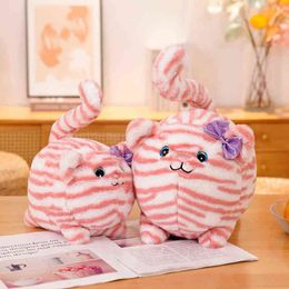 2230Cm Super Cute Fat Round Cat Animals Cuddle Kawaii Stuffed Cat Doll Soft Peluche Beautiful Xmas Birthday Gift For Girls Kids J220729