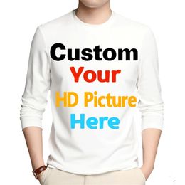 OGKB Customised Long sleeve T Shirts Sumer Tops Women men Personalised Custom Picture Tshirt Print 3D T shirt Man Casual Tees 220707