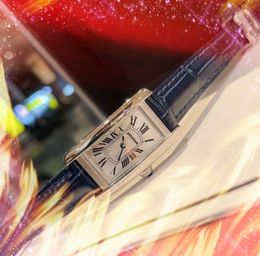 popular fashion womens rectangle shape watch 35mmx19mm 316L steel case Sapphire Cystal Ladies watches genuine leather 5tm waterproof wristwatches