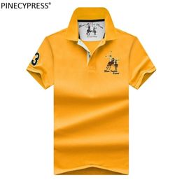 100% Cotton Breathable Quality Mens Summer Men Fashion Golf Tops Polos Shirts Male Yellow Casual Short Sleeve Man Polo Shirt D220618