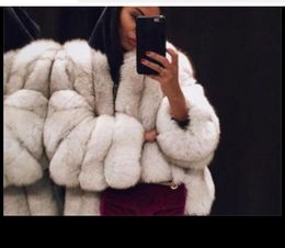 Womens Faux Fur Coat Winter Thick Women Overcoat Warm Plus Size Plush Furry Female Jacket Coat Outerwear 5XL High Quality