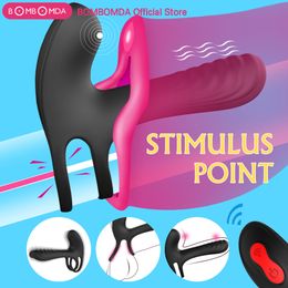 Couple G Spot Vibrator Penis Vibrating Cock Ring Vagina Clitoris Stimulator Erotic Adult sexy Toy Dildo for Women Starp on Beauty Items