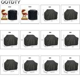 1PC 190T/210D BBQ Cover Anti-Dust Waterproof Weber Heavy Duty Charbroil Grill Rain Protective Barbecue Round 220510