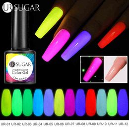 NXY Nail Gel 7 5ml Luminous Polish Glow in Dark Colour Semi Permanent Soak Off Uv Led Varnish Fluorescent s Art 0328