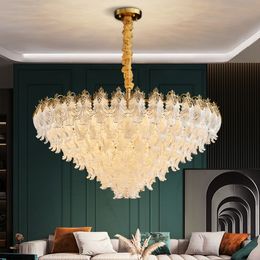 Pendant Lamps Indoor luxury Crystal Chandelier Dining Living Glass pendant light Fixtures design home decor Bedroom Round Hanging lamp