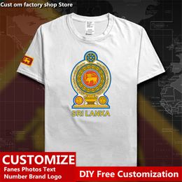 Sri Lanka Lankan Country T shirt Custom Jersey Fans DIY Name Number High Street Fashion Loose Casual T shirt 220616