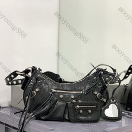 12A Upgrade Mirror Quality Designer Large Cagole Motorcycle Bag Luxurys Genuine Leather Hobo Handbags Womens Zipper Bag Crossbody Black Handle Shoulder Bags