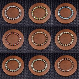 Energy Magnetic Hematite Beads Bracelets Fashion Nature Stone Health Protection Jewellery Women Crystal Stone Stretch Charm Bangle
