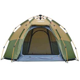 Desert&Fox Pop-up Automatic Tent 3-4 Person Instant Camping Tent Backpacking Family Dome Tents for Camping Hiking Travelling H220419