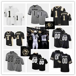 Xflsp 2022 College Custom Colorado Buffaloes Stitched Football Jersey 3 Derrion Rakestraw 1 Charcoal Untouchable 54 Terrance Lang Nate Landman 99