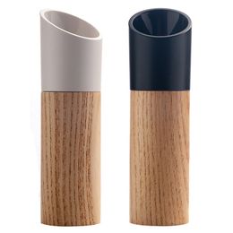 Wooden Salt and Pepper Mill Spice Nuts Mills Handheld Seasoning Grinder Bottle Cooking Home Decoration Kitchen BBQ Tools 220527