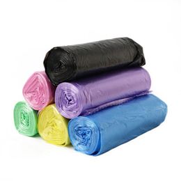 Household Disposable Trash Pouch Kitchen Storage Garbage Bags Cleaning thicken Plastic Waste Bag 5 rolls 75pcs