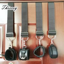 Thierry Bondage Erotic Toys Door Swing Handcuffs,Window Hanging Wrist Cuffs,Fetish Restraints , sexy For Couples