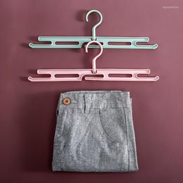 Hangers & Racks 37.7cm 5 Pcs/lot Colourful Plastic Pant Simple Household Trousers Rack Dry-wet Clothing Hanging Without Trace