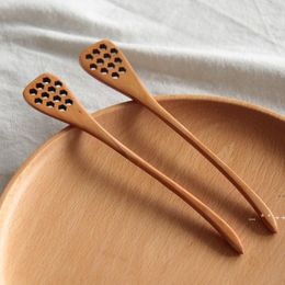 Natural Wooden Honey Stick Long Spoon Honeycomb Honey Dipper GCE13545