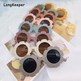 Sun Flower Round Cute kids sunglasses UV400 for Boy girls toddler Lovely baby sun glasses Children 220705