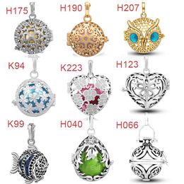 Pendant Necklaces Eudora Copper 16mm Locket Cage 8 Style Fit Angel Caller Chime Ball For Women Jewellery AssessoriesPendant