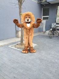 Halloween Brown Lion Mascot Costume High Quality Cartoon King of beasts Lion Animal Anime theme character Christmas Carnival Party Costumes