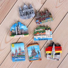 German refrigerator pasted Berlin building magnet 3d fridge magnets Heidelberg Cologne Cathedral World tourism souvenirs 220426