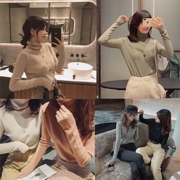 MISHOW cropped Sweaters For Women Winter Female Turtleneck Pullovers Multi-color Optional Bottoming Warm Sweaters MX19D5720 201204