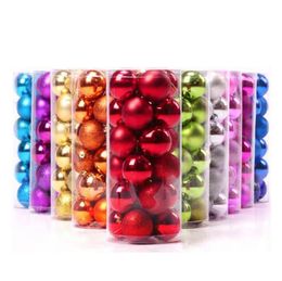 24Pcs Christmas Tree Decor Ball 3Cm Bauble Hanging Xmas Party Ornament decorations SN4819