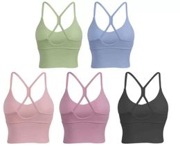 Lu-01 Sports Bra Yoga Outfits Bodybuilding All Match Casual Gym Underwear Push Up Bras High Quality Crop Tops Indoor Outdoor Workout Vest Clothing