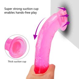 Sex toys masager Massager Vibrator Adult Toys Penis Cock Realistic Dildo With Suction Cup Huge Jelly Dildos for Woman Men Fake Dick Big Anal Butt Plug DU5G