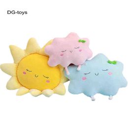 Super Soft Sun Cloud Plush Pillow Cute Sleeping Cartoon Duvet Car Headrest Bed Waist Decor For kids J220704