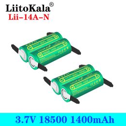 LiitoKala Brand New Lii-14A 18500 1400mAh 3.7 V Rechargeable Battery Recarregavel Flashlight Li-ion Battery + DIY Nickel