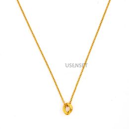 Chokers Gold Plating Cuban Pendant Stainless Steel O-Chain Necklace For Women Fashion Charm JewelryChokers