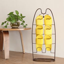 Free Installation Shoe Rack Organiser Spacesaving Bathroom Dormitory Slippers Storage Racks Hanging Shoe Organiser Shoes Shelf 201109