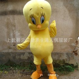 Mascot doll costume Yellow Chick Mascot Costume Adult Fancy Dress Cartoon Party Outfits Adult Size Bird Mascot Cartoon Character Carnival Co