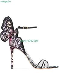 Vinapobo New Women pumps Butterfly Wings single shoes for women sexy peep toe high heel sandals party wedding woman sandal220513